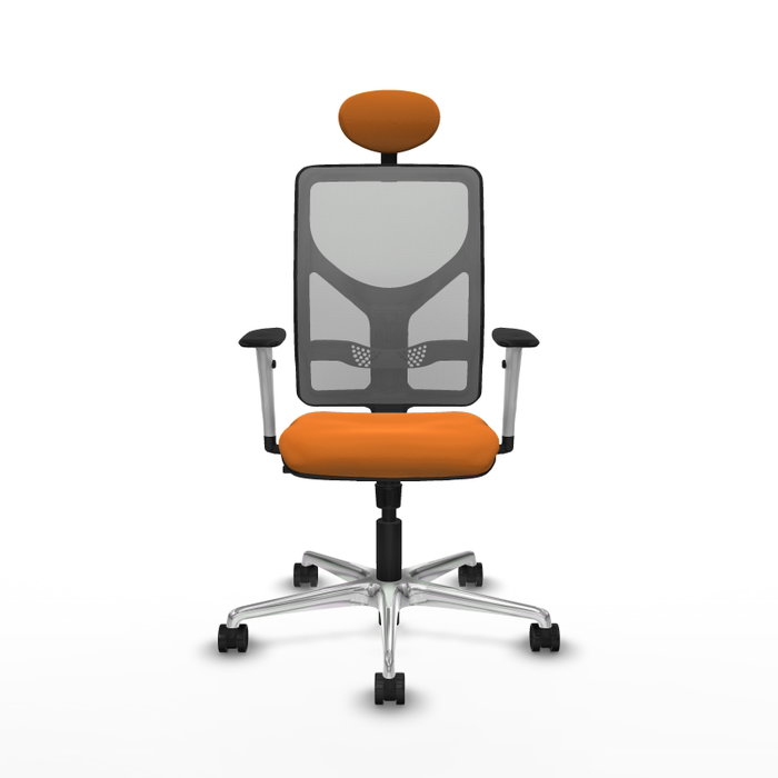 PIQUERAS Y CRESPO Silla de oficina Motilla Naranja y Gris