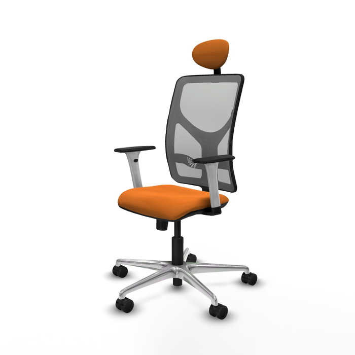 PIQUERAS Y CRESPO Silla de oficina Motilla Naranja y Gris