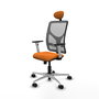 PIQUERAS Y CRESPO Silla de oficina Motilla Naranja y Gris