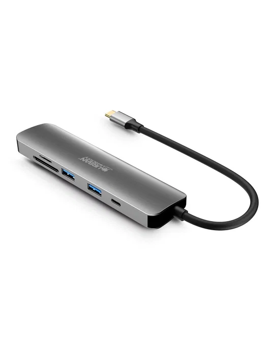 Urban Factory MHC45UF Hub USB-C 6 en 1 con HDMI 4K y 100W PD Gris Urban Factory MHC45UF Hub USB-C 6 en 1 con HDMI 4K y 100W PD Gris
