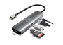 Urban Factory MHC45UF Hub USB-C 6 en 1 con HDMI 4K y 100W PD Gris