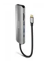 Urban Factory MHC45UF Hub USB-C 6 en 1 con HDMI 4K y 100W PD Gris