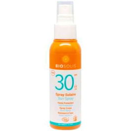 BIOSOLIS Spray Proteccion Solar SPF30 100 Ml Alta Protección Natural Vegano Certificado Cosmebio Ecocert