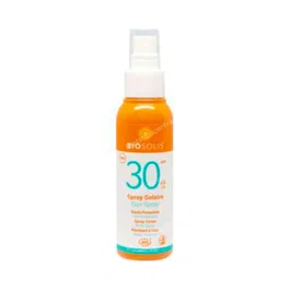 BIOSOLIS Spray Proteccion Solar SPF30 100 Ml Alta Protección Natural Vegano Certificado Cosmebio Ecocert