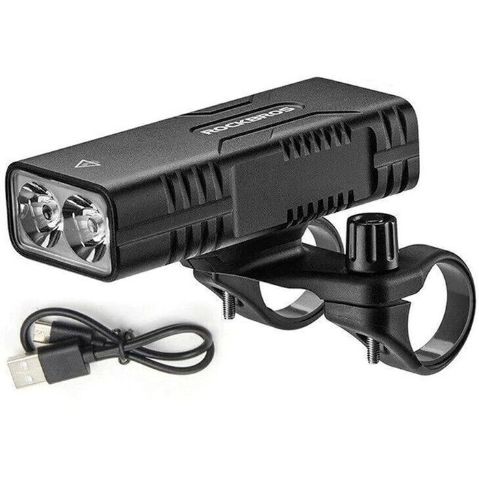 Rockbros Luz para bicicleta 850 lm con función de powerbank y cable USB-C a USB-A - negra Rockbros Luz para bicicleta 850 lm con función de powerbank y cable USB-C a USB-A - negra