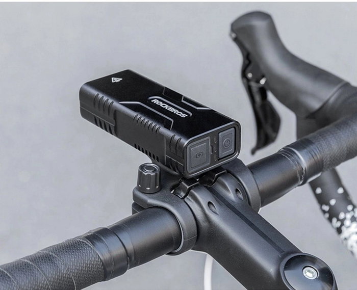 Rockbros Luz para bicicleta 850 lm con función de powerbank y cable USB-C a USB-A - negra Rockbros Luz para bicicleta 850 lm con función de powerbank y cable USB-C a USB-A - negra