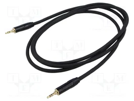 REDS MUSIC Cable Jack 3,5mm enchufe ambos lados 1,5m negro