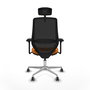 PIQUERAS Y CRESPO Silla de oficina Mardos Naranja y Negro