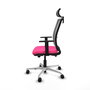 PIQUERAS Y CRESPO Silla de oficina Haches con mecanismo Sincro/Traslack Rosa y Gris