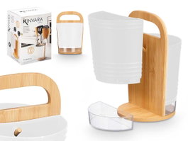 Kinvara Portautensilios Doble Asa Blanco + Madera