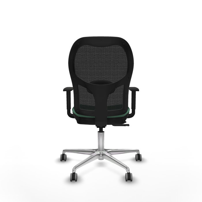 PIQUERAS Y CRESPO Silla de oficina Jorquera con mecanismo Sincro/Traslack, Verde esmeralda y Negro