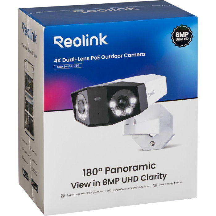 Reolink Duo Series P730 Cámara de seguridad IP 4K con doble lente PoE Reolink Duo Series P730 Cámara de seguridad IP 4K con doble lente PoE