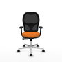 PIQUERAS Y CRESPO Silla de oficina Jorquera con Mecanismo Sincro/Traslack Naranja y Negro