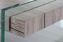 DKD Home Decor Aparador de Cristal Templado y MDF Natural
