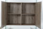 DKD Home Decor Aparador de Cristal Templado y MDF Natural