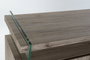DKD Home Decor Aparador de Cristal Templado y MDF Natural