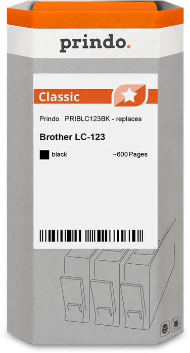 Prindo Compatible con Brother LC123BK Negro Cartucho de Tinta Classic Negro Prindo Compatible con Brother LC123BK Negro Cartucho de Tinta Classic Negro