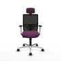 PIQUERAS Y CRESPO Silla de oficina Yunquera Morada con Malla Negra