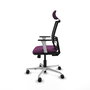 PIQUERAS Y CRESPO Silla de oficina Yunquera Morada con Malla Negra