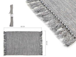 Giftdecor Alfombra de Algodón Gris 50x80 cm (Set de 24)