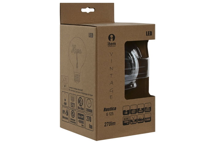 DKD Home Decor Bombilla LED Love & Home Surtido 2 Unidades