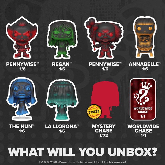 Funko POP! Mystery Warner Brothers Horror Surtido de 6 Figuras