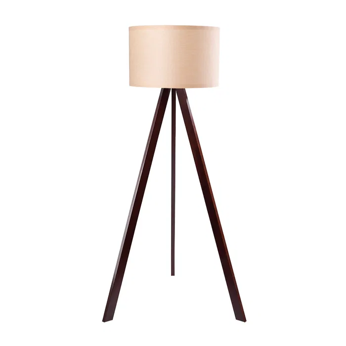 Lámpara de Suelo "Kano" [OPV-780SGN2429] Trípode Madera Pantalla Tela Diseño Nórdico
