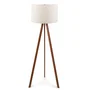 Lámpara de Suelo "Kano" [OPV-780SGN2429] Trípode Madera Pantalla Tela Diseño Nórdico