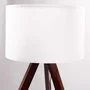 Lámpara de Suelo "Kano" [OPV-780SGN2429] Trípode Madera Pantalla Tela Diseño Nórdico