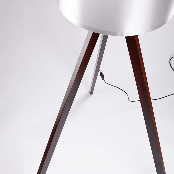 Lámpara de Suelo "Kano" [OPV-780SGN2429] Trípode Madera Pantalla Tela Diseño Nórdico