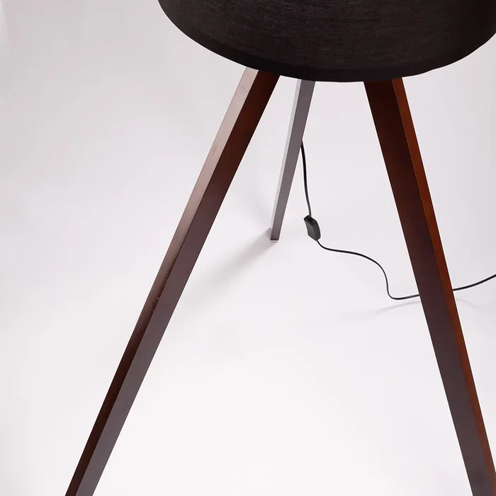Lámpara de Suelo "Kano" [OPV-780SGN2429] Trípode Madera Pantalla Tela Diseño Nórdico