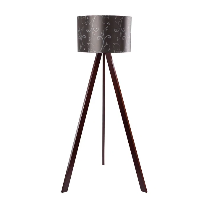 Lámpara de Suelo "Kano" [OPV-780SGN2429] Trípode Madera Pantalla Tela Diseño Nórdico