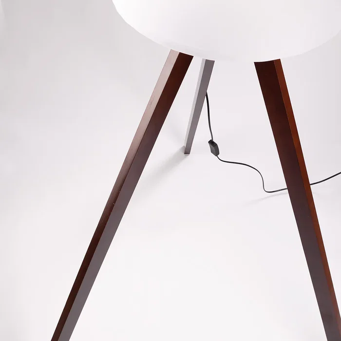 Lámpara de Suelo "Kano" [OPV-780SGN2429] Trípode Madera Pantalla Tela Diseño Nórdico