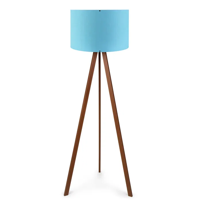 Lámpara de Suelo "Kano" [OPV-780SGN2429] Trípode Madera Pantalla Tela Diseño Nórdico