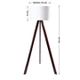 Lámpara de Suelo "Kano" [OPV-780SGN2429] Trípode Madera Pantalla Tela Diseño Nórdico