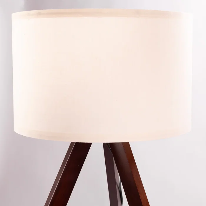 Lámpara de Suelo "Kano" [OPV-780SGN2429] Trípode Madera Pantalla Tela Diseño Nórdico