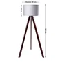 Lámpara de Suelo "Kano" [OPV-780SGN2429] Trípode Madera Pantalla Tela Diseño Nórdico