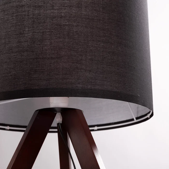 Lámpara de Suelo "Kano" [OPV-780SGN2429] Trípode Madera Pantalla Tela Diseño Nórdico