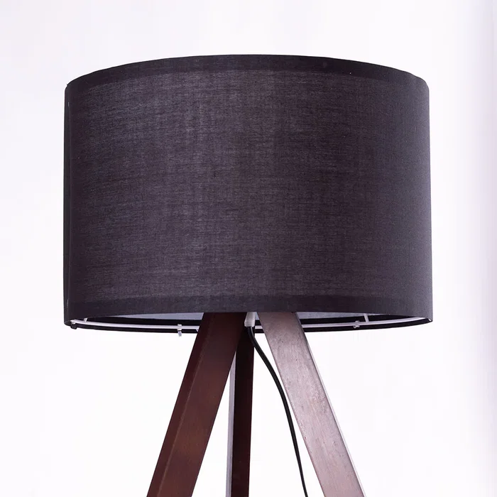 Lámpara de Suelo "Kano" [OPV-780SGN2429] Trípode Madera Pantalla Tela Diseño Nórdico