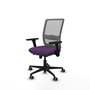 PIQUERAS Y CRESPO Silla de oficina Haches con mecanismo Sincro/Traslack, Morado y Gris