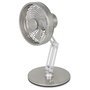 Unold Steel Flex 86705 Ventilador de Mesa Recargable, Cromo, 14 cm, 4 W, 12 h de Autonomía