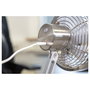 Unold Steel Flex 86705 Ventilador de Mesa Recargable, Cromo, 14 cm, 4 W, 12 h de Autonomía