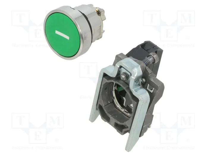 Schneider Electric Harmony XB4 XB4BA3311 Interruptor de presión verde Schneider Electric Harmony XB4 XB4BA3311 Interruptor de presión verde