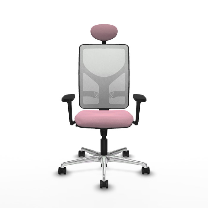 PIQUERAS Y CRESPO Silla de oficina Motilla Rosa y Blanca con mecanismo Sincro PIQUERAS Y CRESPO Silla de oficina Motilla Rosa y Blanca con mecanismo Sincro