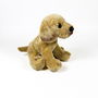 DEQUBE Peluche Labrador Canela Sentado 12Cm 939D00252 Bocalán para personas con discapacidad