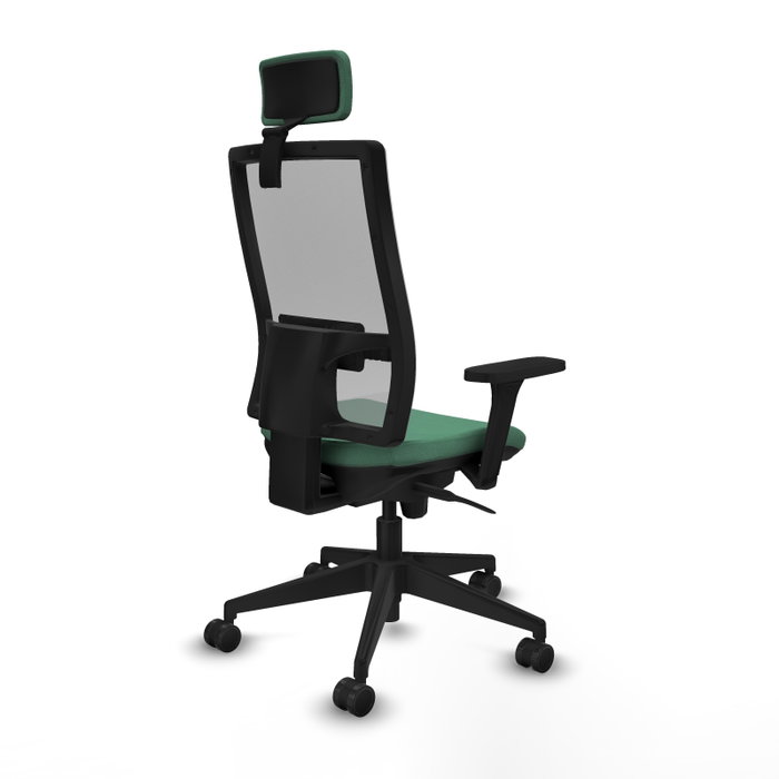 PIQUERAS Y CRESPO Silla de oficina Horna con mecanismo Sincro, Verde esmeralda y Gris PIQUERAS Y CRESPO Silla de oficina Horna con mecanismo Sincro, Verde esmeralda y Gris