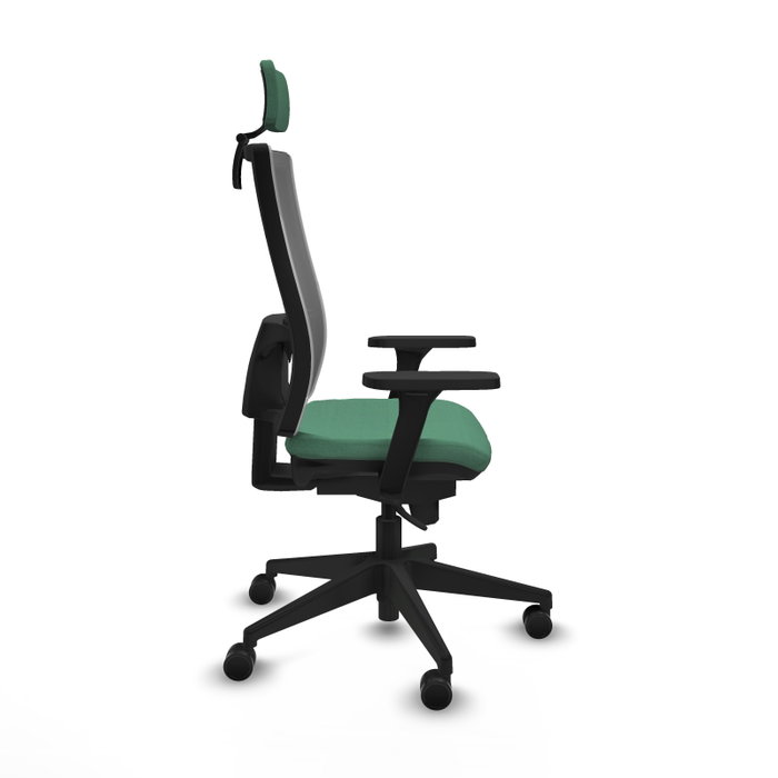 PIQUERAS Y CRESPO Silla de oficina Horna con mecanismo Sincro, Verde esmeralda y Gris PIQUERAS Y CRESPO Silla de oficina Horna con mecanismo Sincro, Verde esmeralda y Gris