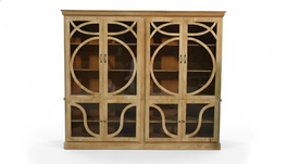 DKD Home Decor Vitrina Romantico 50 x 205 x 240 cm Mango y Cristal