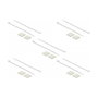 DeLOCK 18677 - Soportes de fijación de 25x25 mm con bridas 150x3.6 mm, Blanco, Nylon, 10 Unidades