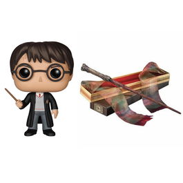 The Noble Collection Pack Funko + Varita Harry Potter